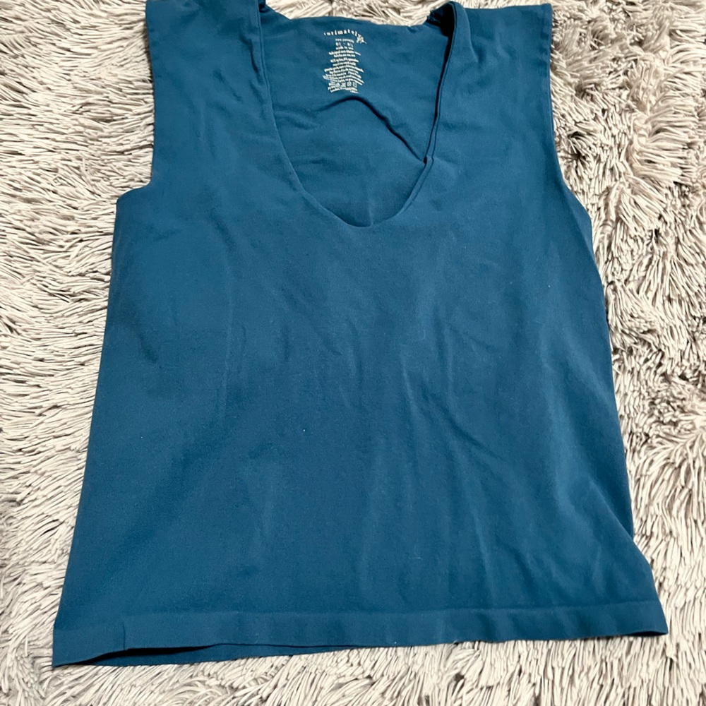 Free People Teal Strapless Top